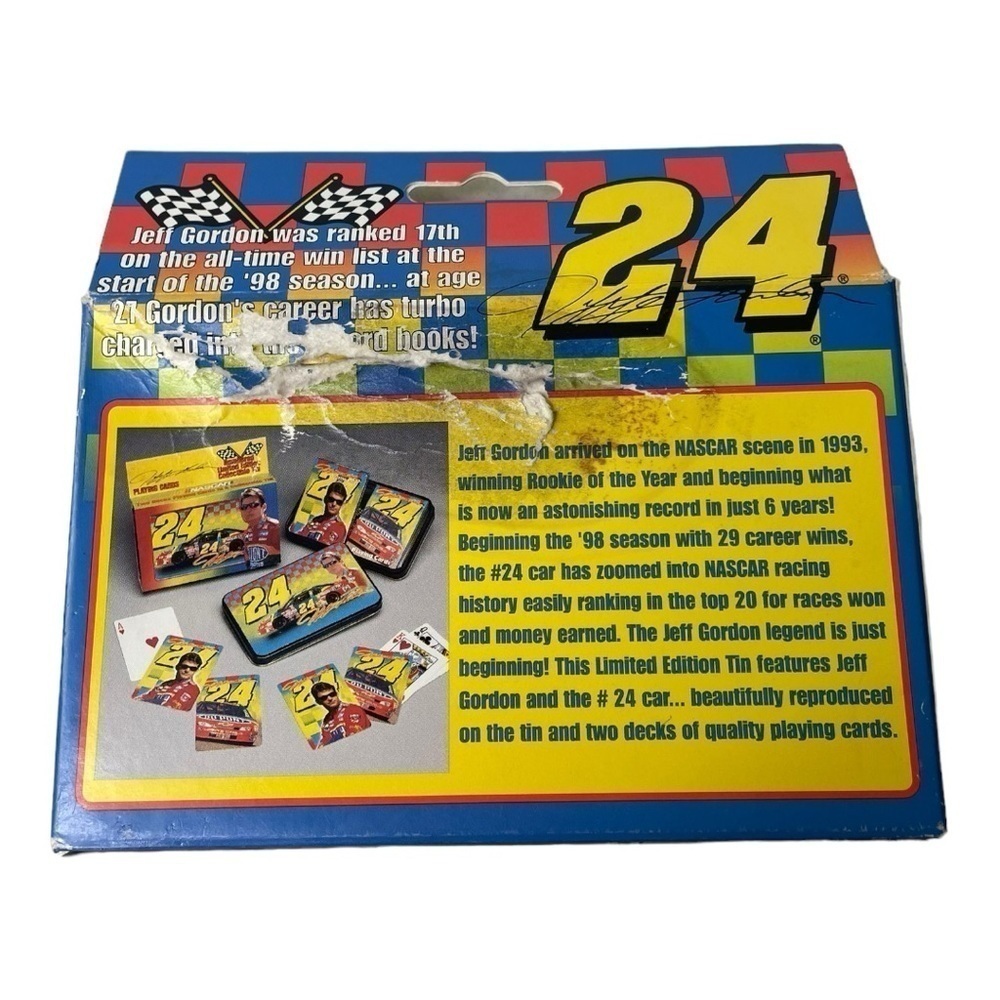 NASCAR Jeff Gordon #24 Limited Edition Collectible Tin With 2 Sets Of Cards - Picture 2 of 3